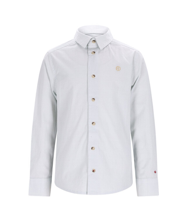 SS Red+Blu: Hemd Oliver 6103 (All over dots sage)