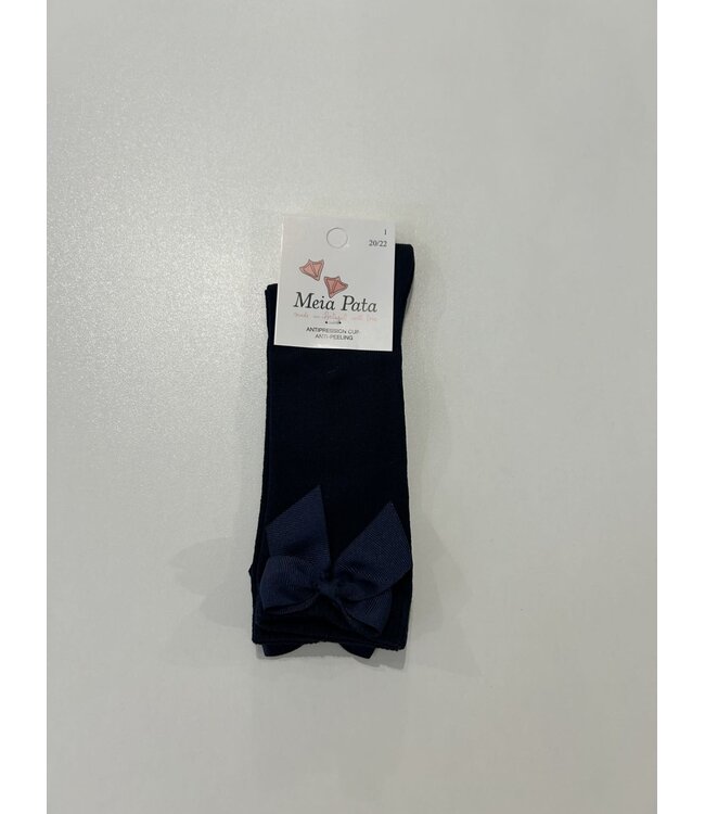 SS Meia pata: Kniekousen strik Navy Blue