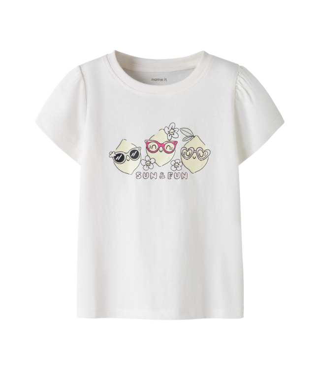 SS Name it: T-shirt Vibeke 13228146 (Cloud dancer)