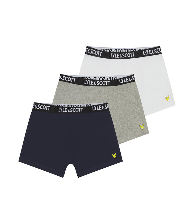 SS Lyle&Scott: Boxershorts UW-TC-001 (Peacoat/White/Grey)
