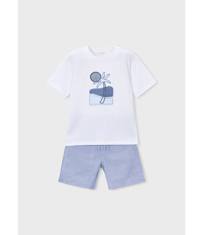 SS Mayoral: Set short + T-shirt 3218 (Capri Blue)