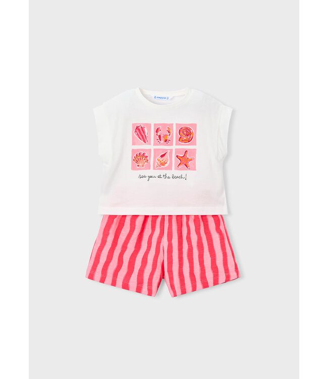SS Mayoral: Set short + T-shirt 3234 (Poppy)