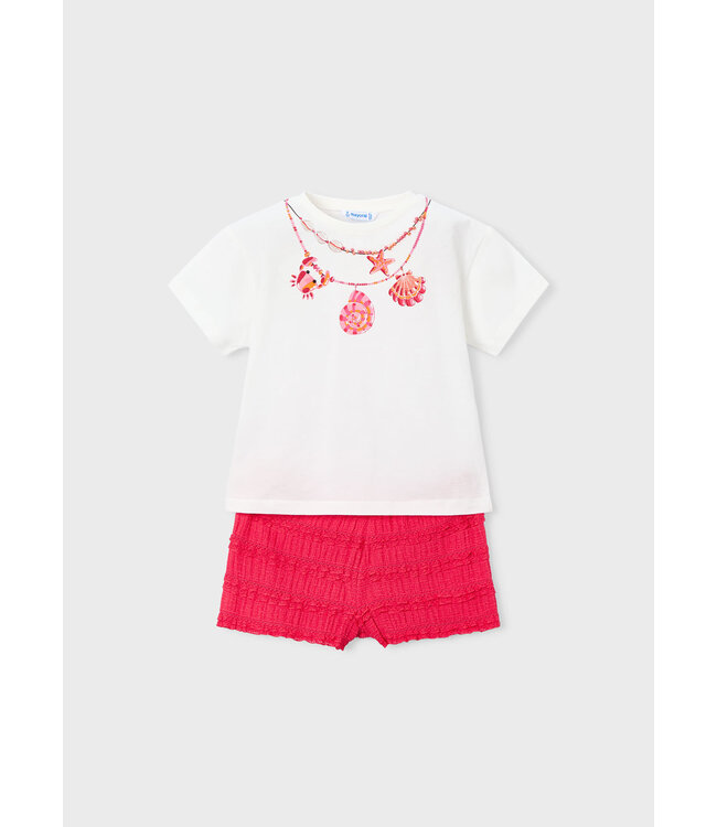 SS Mayoral: Set short + T-shirt 3231 (Poppy)