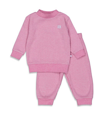 Feetje Feetje : Wafelpyjama (Pink melange)