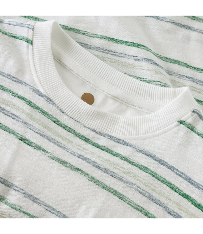 SS En Fant: T-shirt Stripe 230601 (Verdant green)