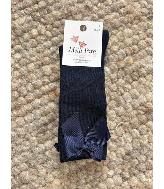 SS Meia pata: Kniekousen strik Navy Blue