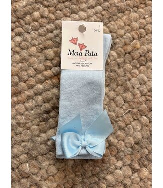 Meia Pata Meia pata: Kniekousen strik Baby blue