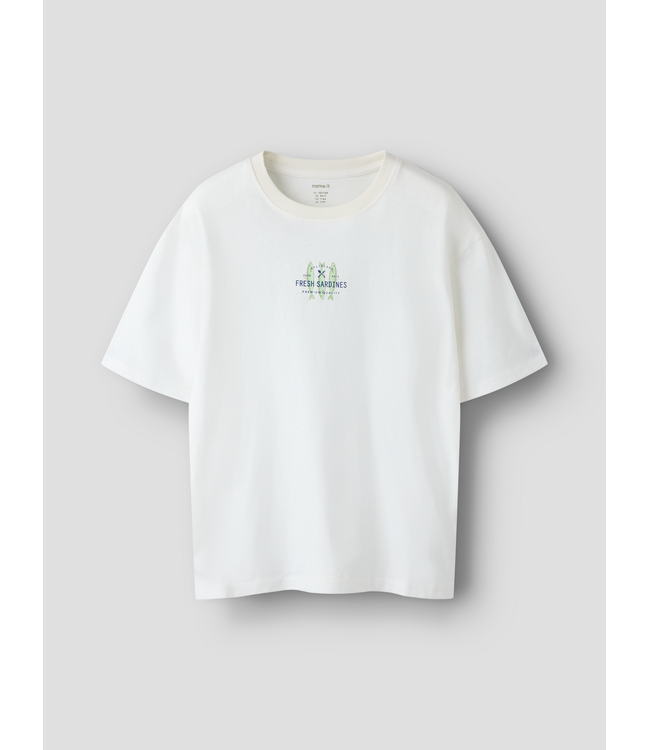 SS Name it: T-shirt Haddu 13259803 (Cloud dancer)