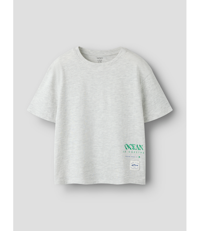 SS Name it: T-shirt Haddu 13259803 (Light grey melange)