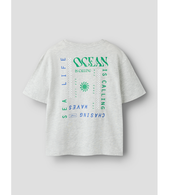 SS Name it: T-shirt Haddu 13259803 (Light grey melange)