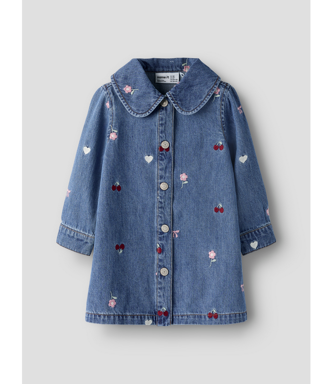 FW Name it: Jurk Emily 13255125 (Medium blue denim)