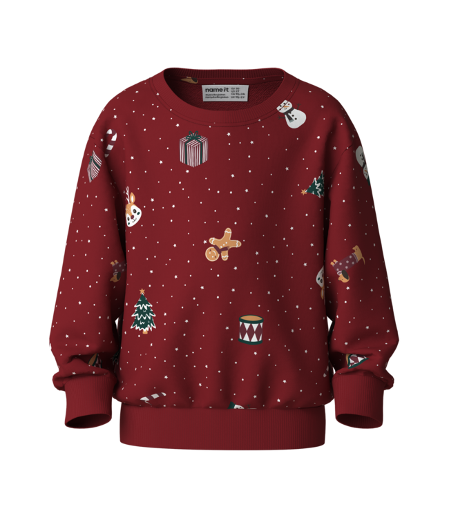 Name it FW Name it: Sweater Kerst Vohom 13260594 (Red Dahlia Christmas)