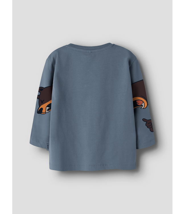 FW Name it: Longsleeve Motto 13260176  (Blue mirage)