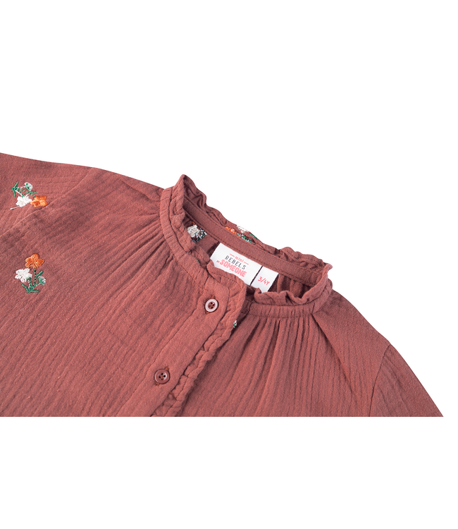 FW Mini Rebels: Hemdje Poppy 800070 (Dark cognac)