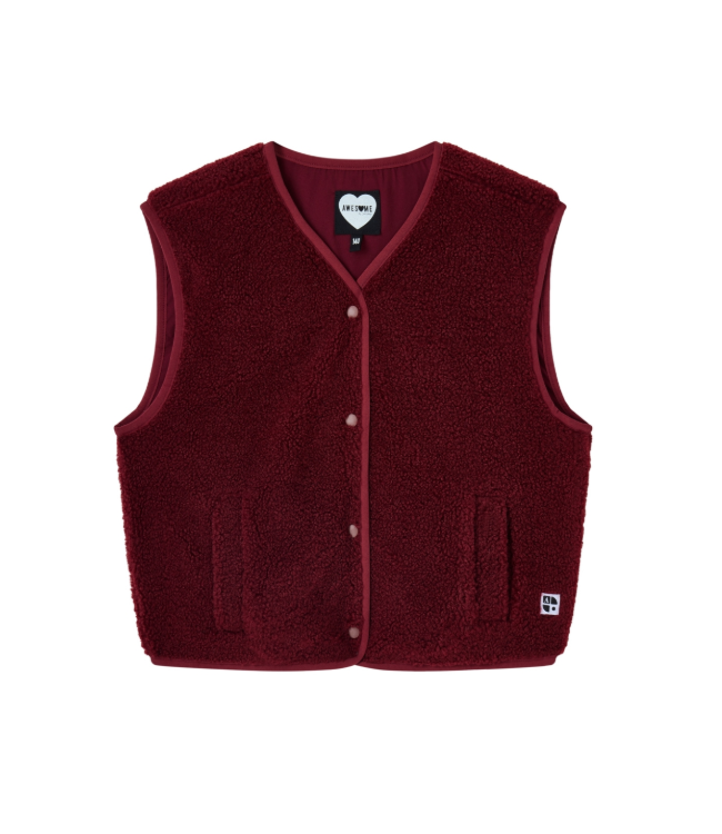 Awesome FW Awesome: Teddy vest Nina 500207 (Dark bordeaux)