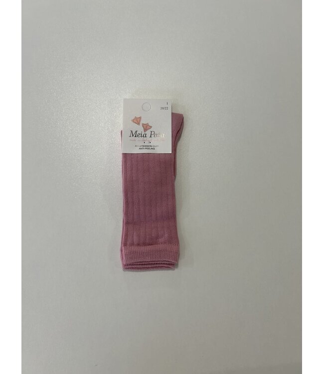 Meia Pata: Kniekous Rib Old Pink