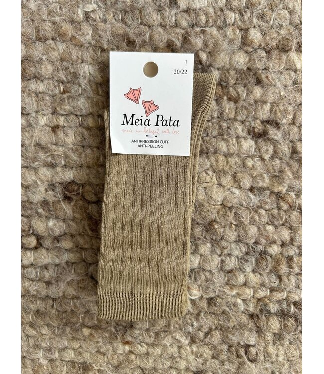 Meia Pata: Kniekous Rib Camel