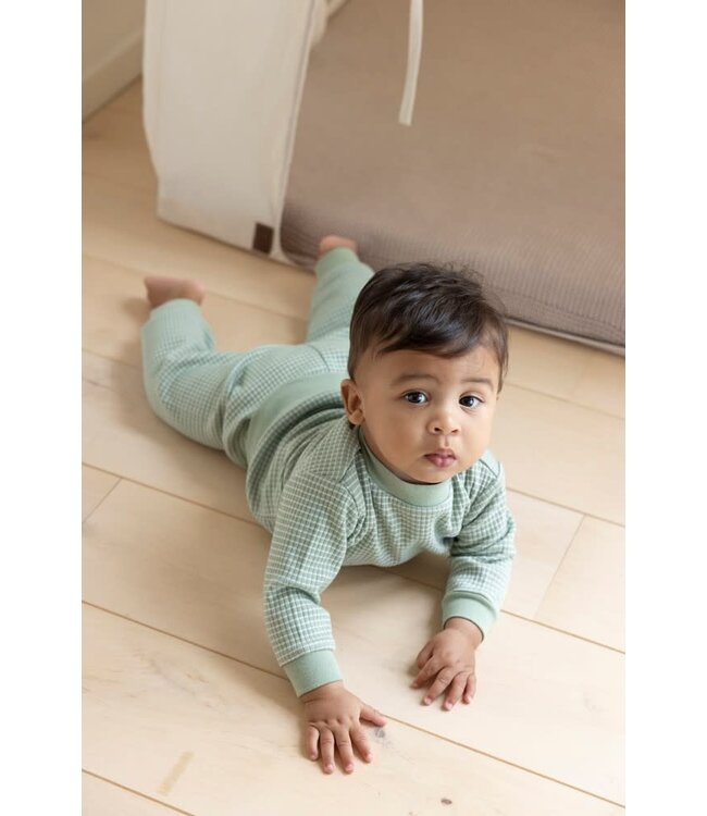 Feetje : Wafelpyjama (Groen melange)