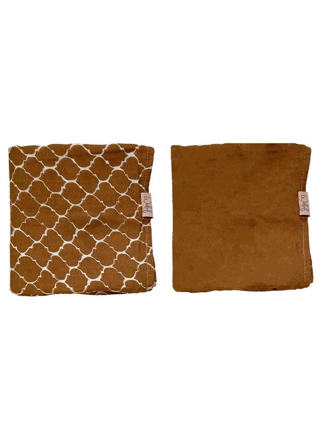 Swaddle 80x80 cm 2-PACK Once upon a dream Hazel brown