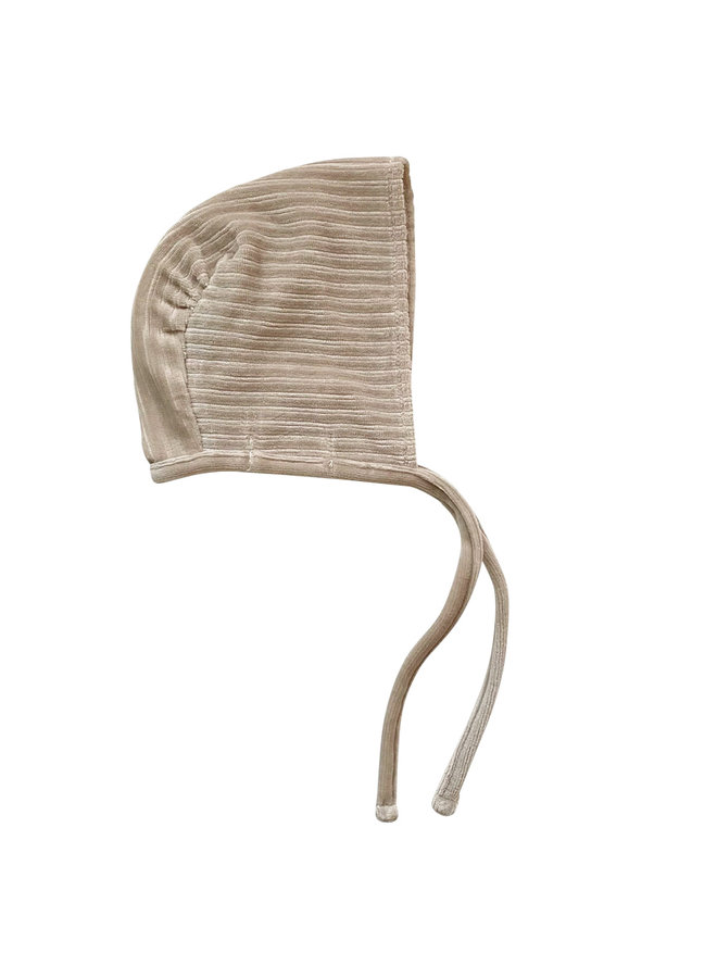 Baby Mütze 6-12 Monate Corduroy Sand