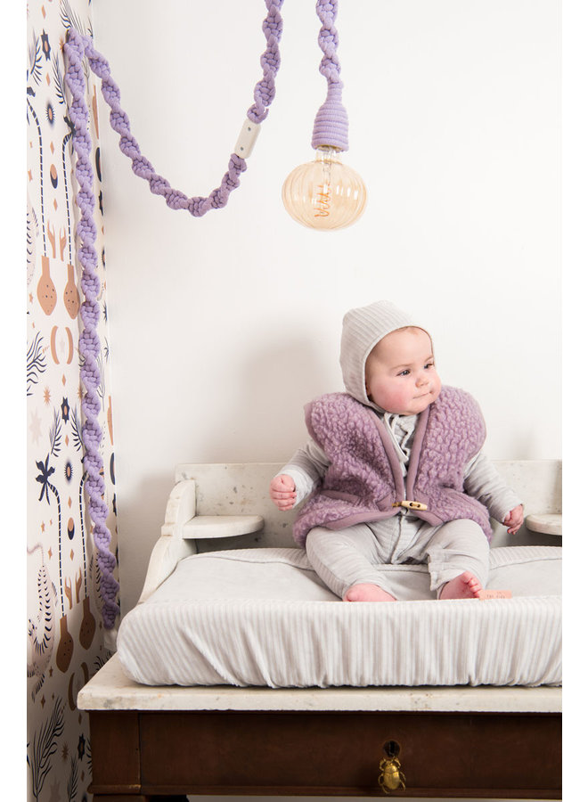 Baby hat 0-6 months Corduroy Warm grey