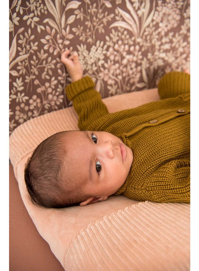 Strampler 50/56 Gestrickt Olive