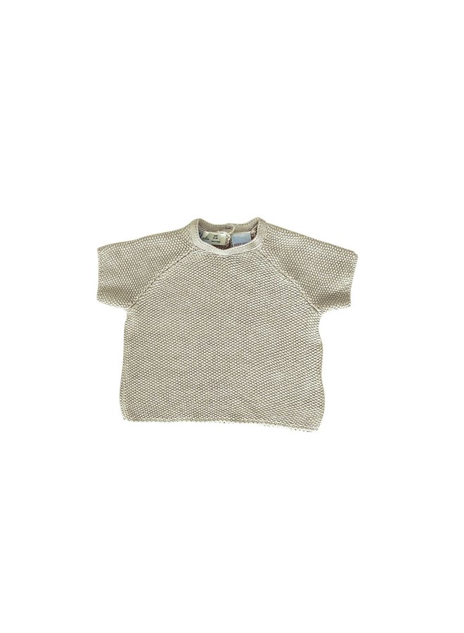 Sweater short sleeves 74/80 Knit Vanilla