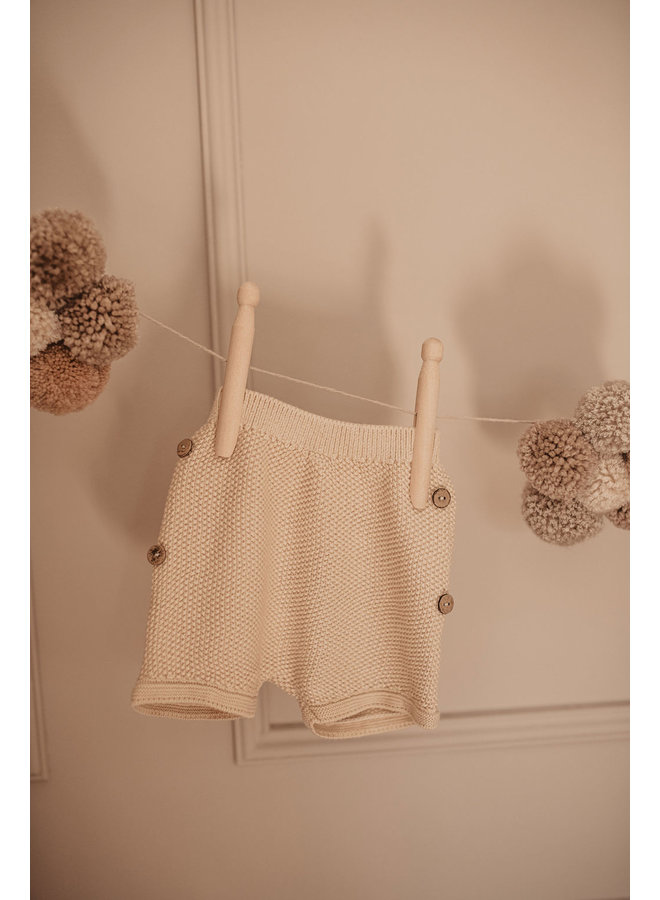 Kurze Hoze 50/56 Gestrickt Vanilla