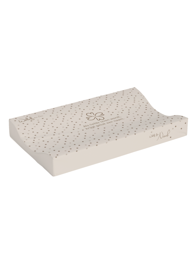 Changing pad all overprint Klavertje, taupe