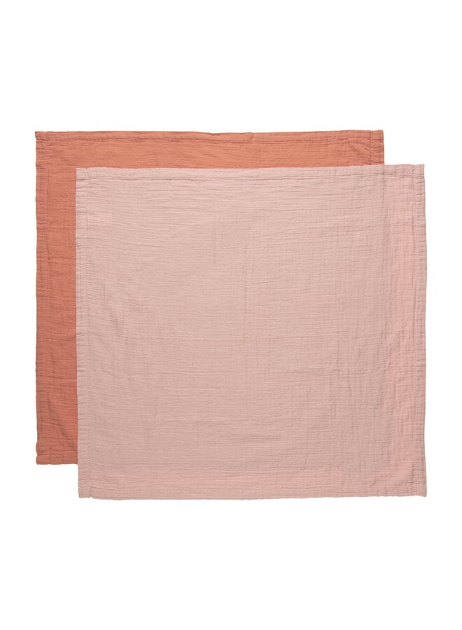Hydrofiel doek 70*70cm 2 stuks Pure Cotton Pink