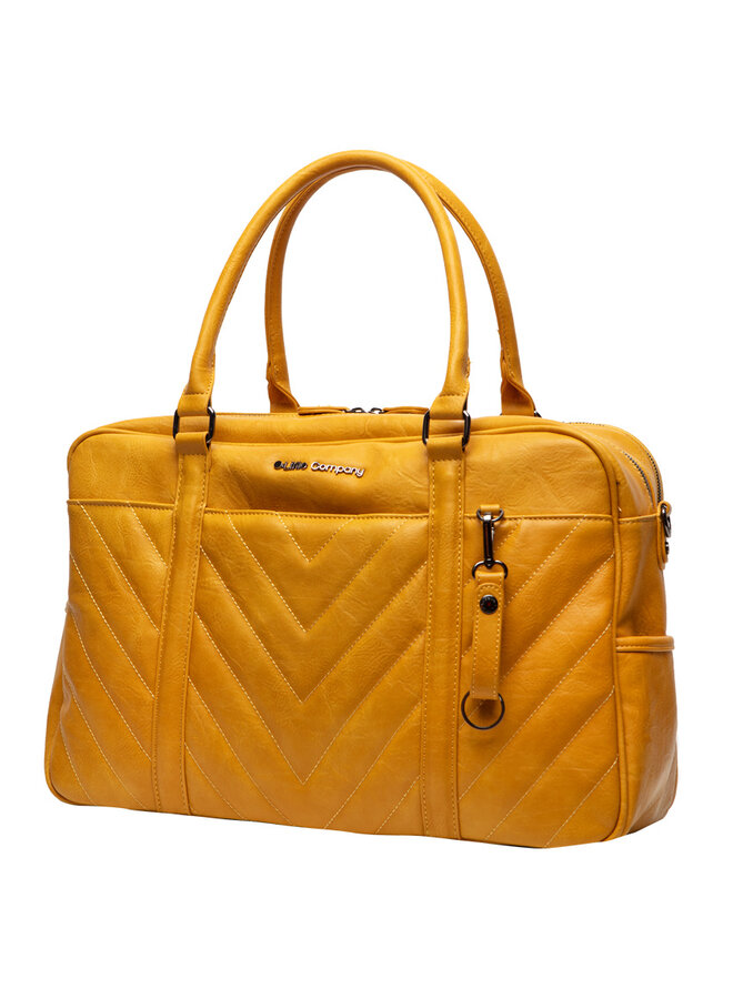 Amsterdam Quilted diaper bag ocher yellow