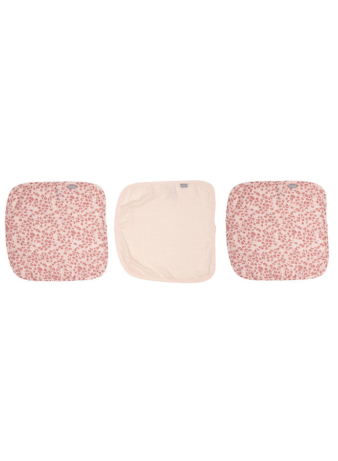 Mulltuch Spucktücher 3-er Pack Leopard Pink