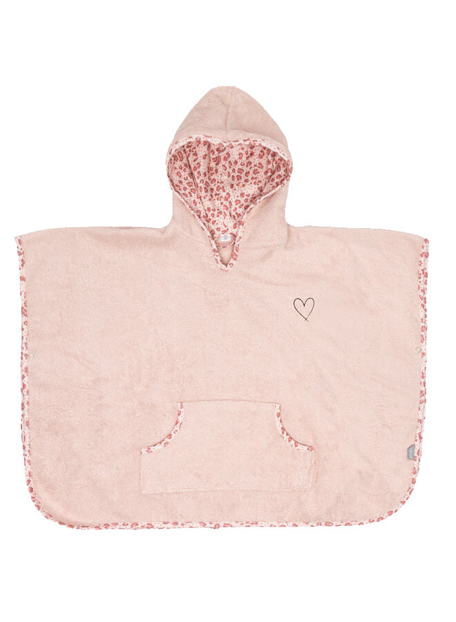 Badeponcho Leopard Pink