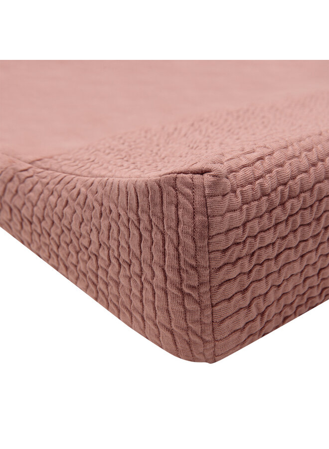 Changing pad cover 70*50cm  Dusty Pink waves