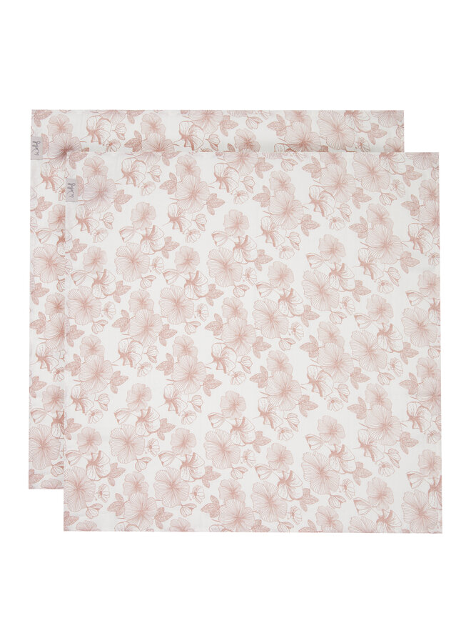 Muslin towel 65*65cm 2pack Flower Powder