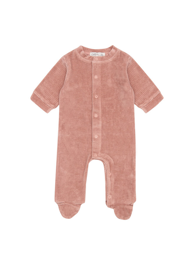 Onesie 50/56 Dusty pink velvet rib