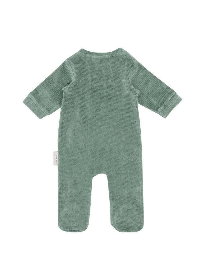Onesie 62/68 forest Green velvet rib