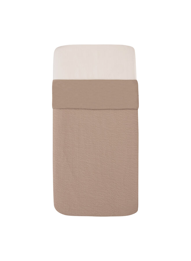 Tuck-Inn ledikant deken 60x120 Urban Taupe waves