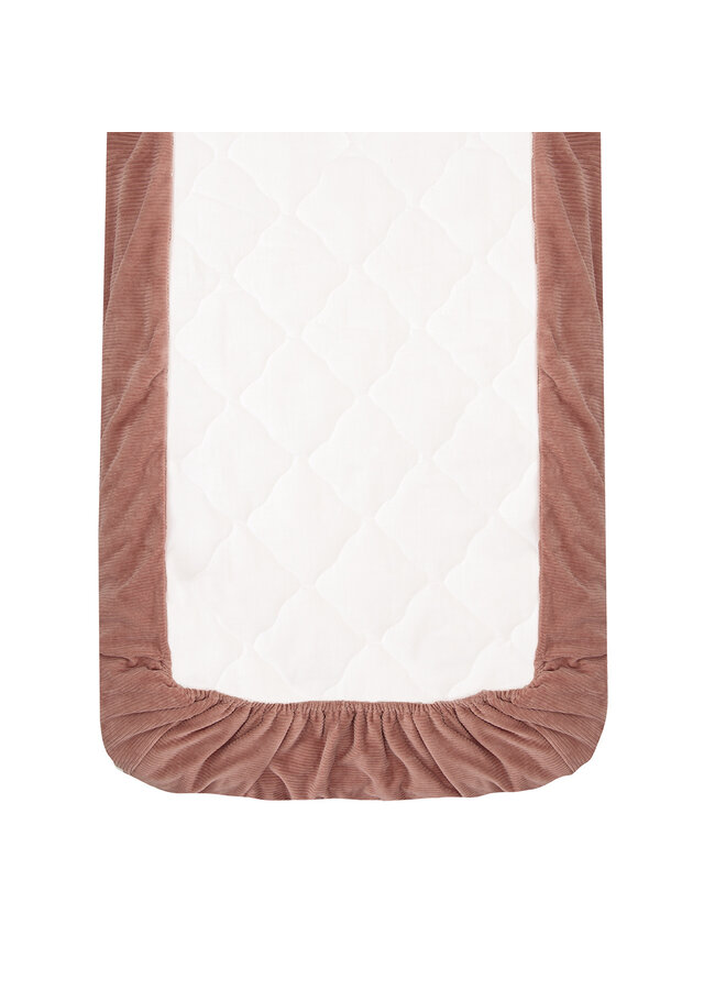 Tuck-inn blanket 40 x 80cm Dusty Pink velvet rib