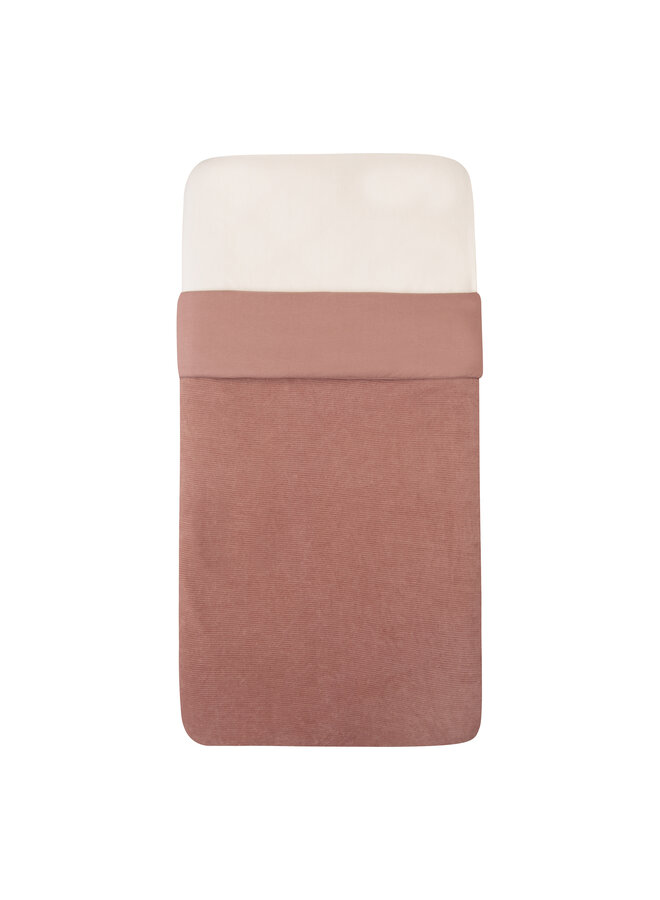 Tuck-inn blanket 40 x 80cm Dusty Pink velvet rib