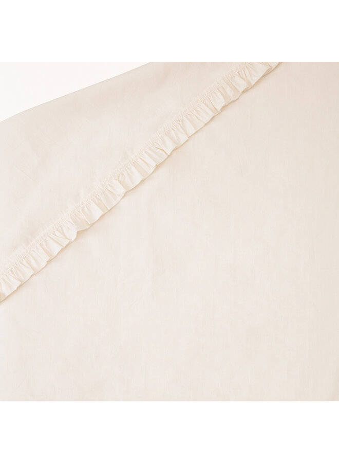 Tuck-inn sheet Off white ruffle 40 x 80cm