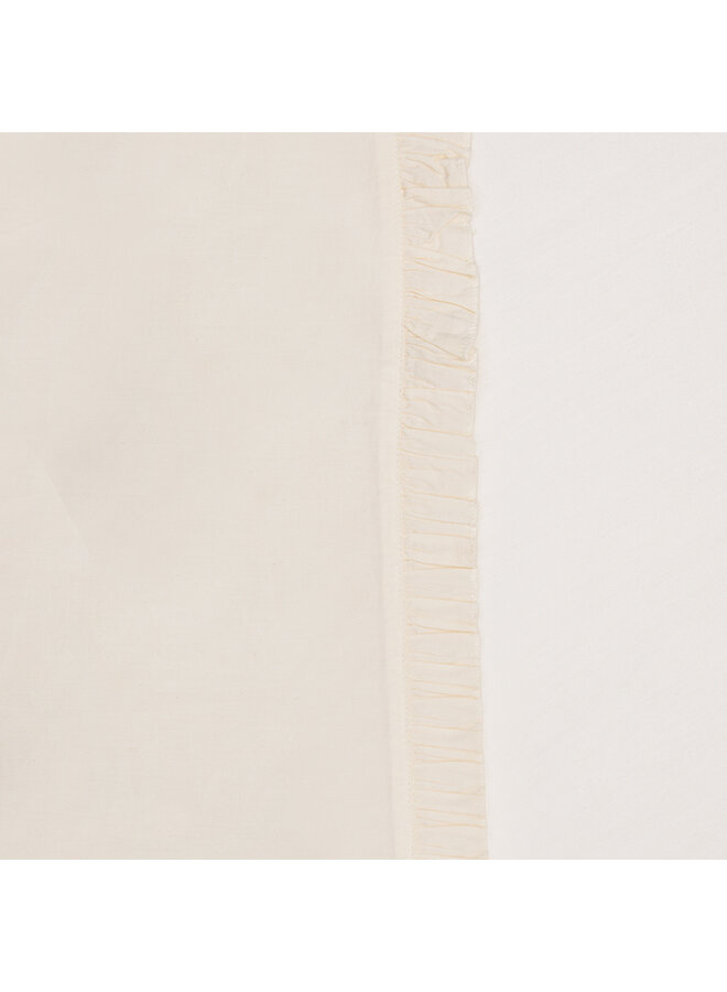 Tuck-Inn sheet ruffle 60 x 120cm Off white