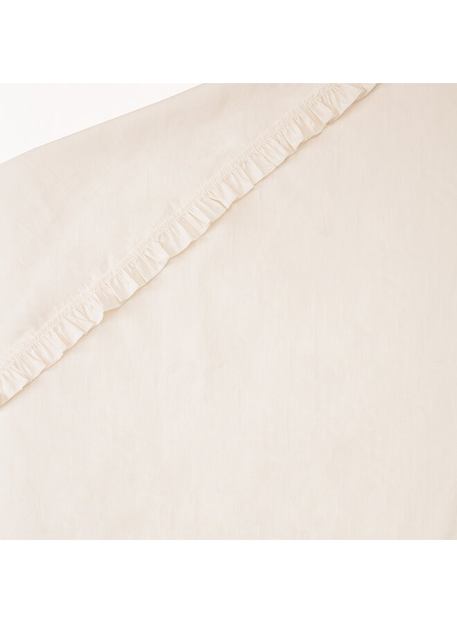 Tuck-Inn sheet ruffle 60 x 120cm Off white