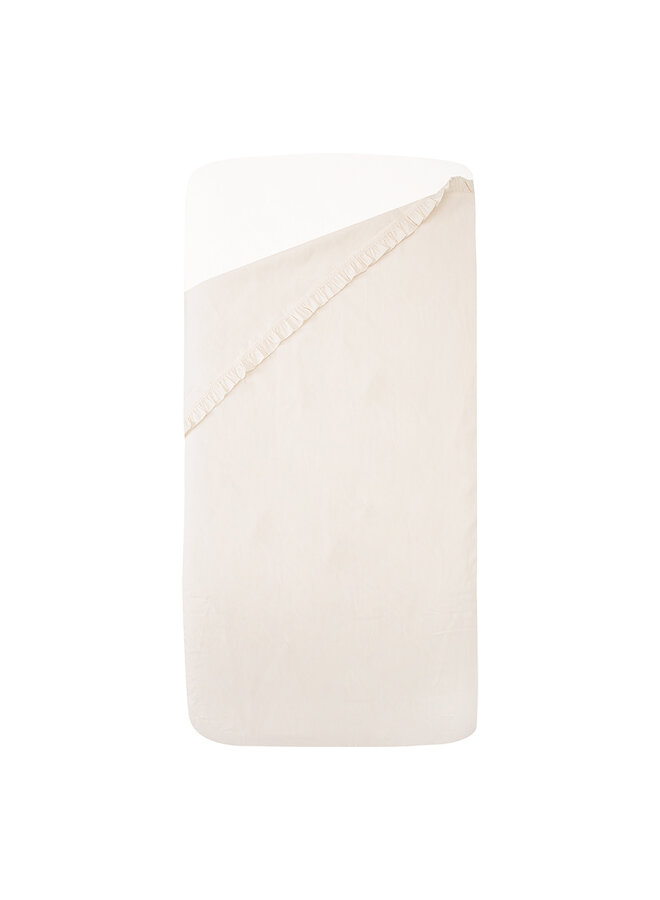 Tuck-Inn ledikantlaken ruffle 60 x 120cm Offwhite