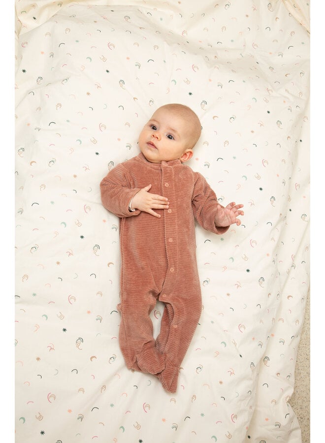 Onesie 62/68 pink velvet rib