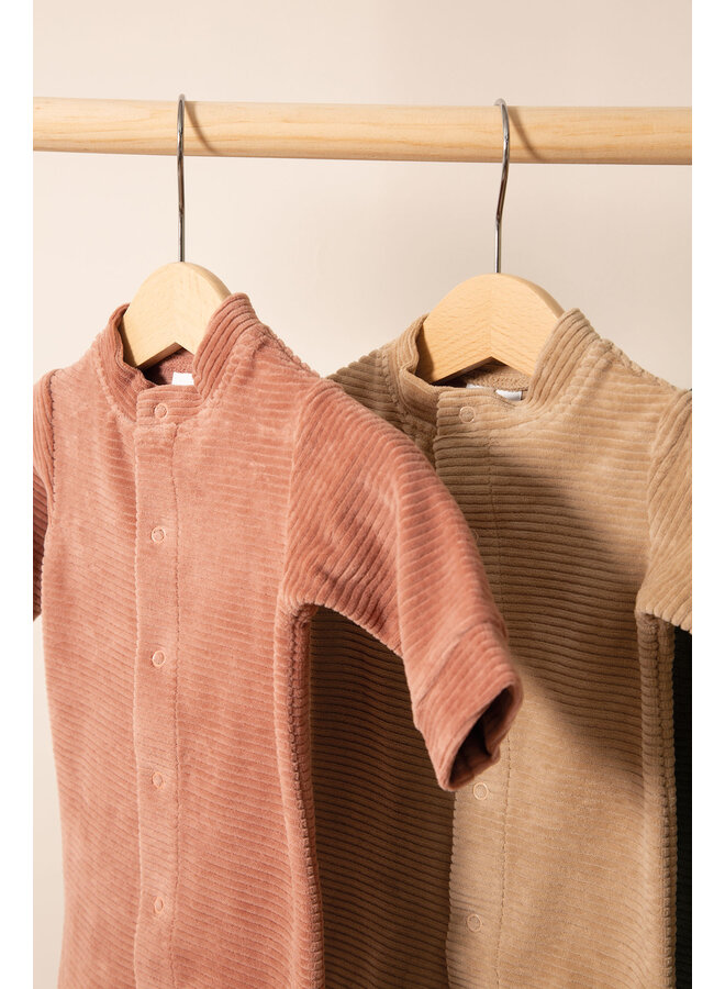 Boxanzug 62/68 pink velvet rib