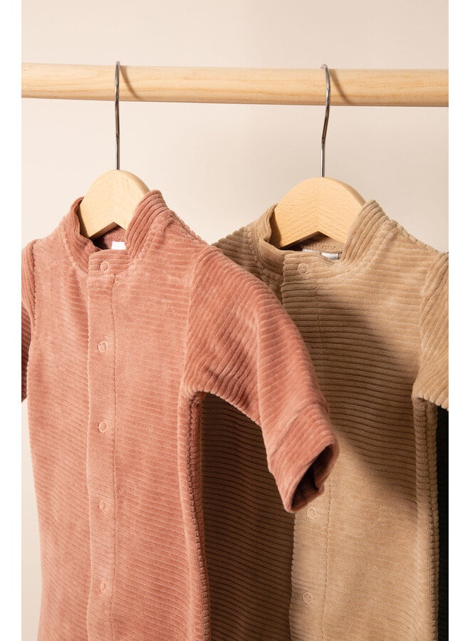 Onesie 62/68 pink velvet rib