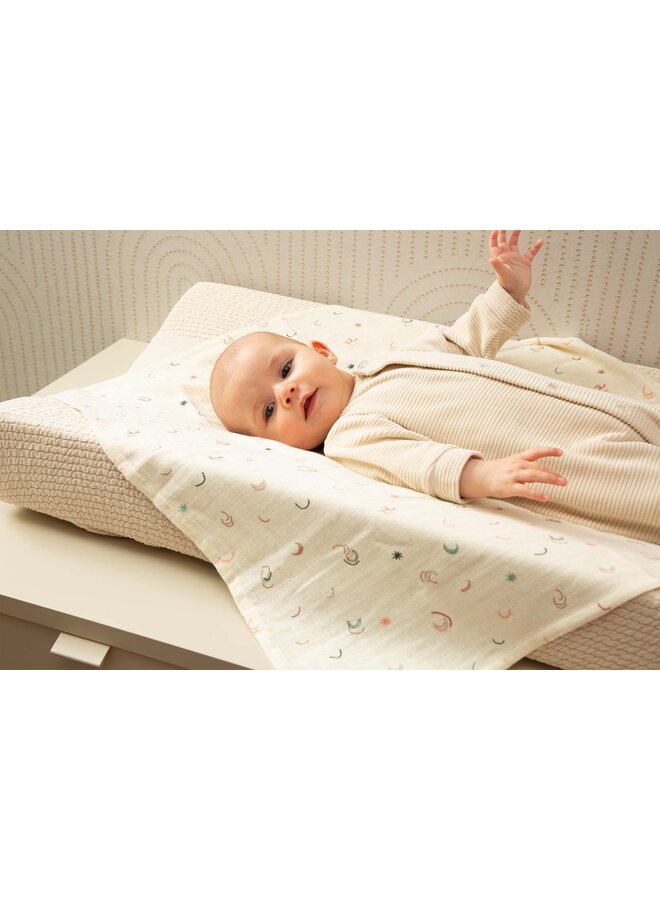 Changing pad cover 70*50cm Urban Taupe waves