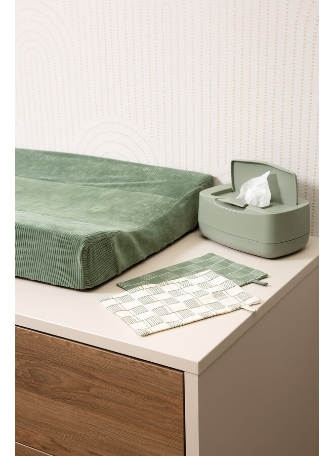 Changing pad cover 70*50cm Green velvet rib