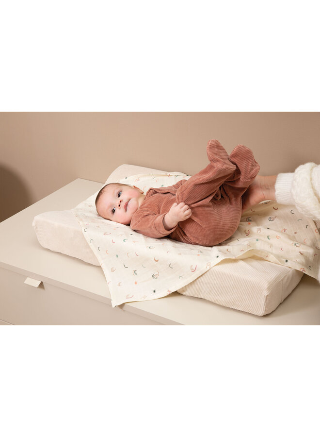 Aankleedkussenhoes 70x50cm Soft sand velvet rib